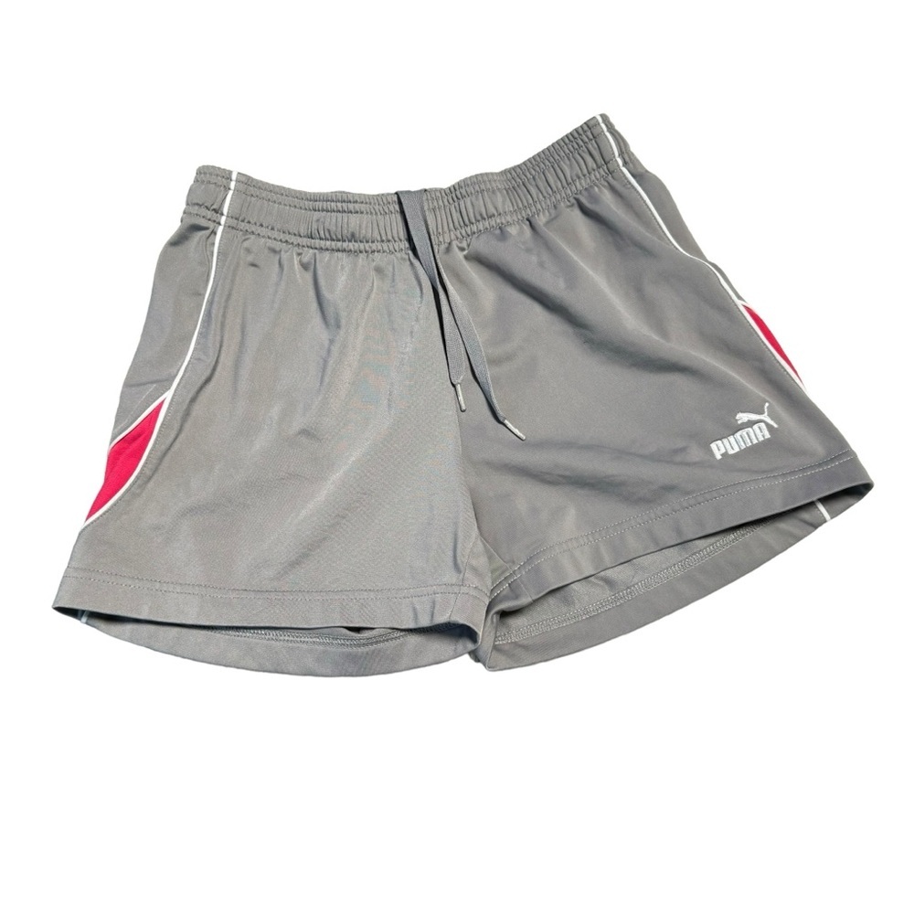 PUMA | Gray & Red Athletic Shorts | Size Small | 0037